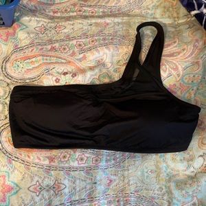 One strap black bikini top